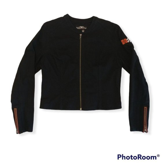 Women's Large L Harley-Davidson Denim Jacket Embroidered 96217-05VW - Picture 1 of 8